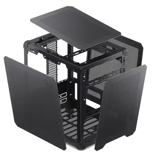 Jonsbo C6 Micro ATX Mini Tower Black with Mesh Side Panel and USB 3.2 Gen 1 Type-A Front Panel image