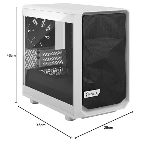 Fractal Design Meshify 2 Nano Mini-ITX Tower White with Tempered Glass Side Panel image