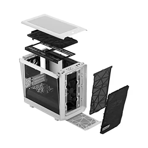 Fractal Design Meshify 2 Nano Mini-ITX Tower White with Tempered Glass Side Panel image