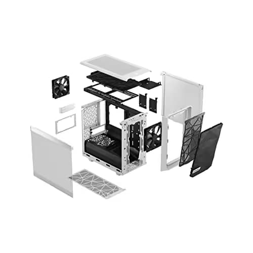 Fractal Design Meshify 2 Nano Mini-ITX Tower White with Tempered Glass Side Panel image