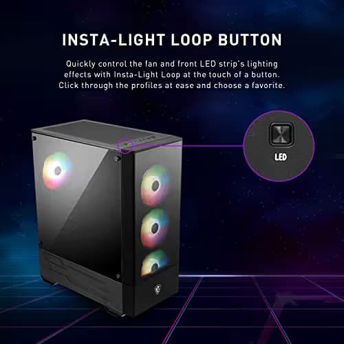 MSI MAG FORGE 112R ATX Mid Tower Black Tempered Glass Side Panel image