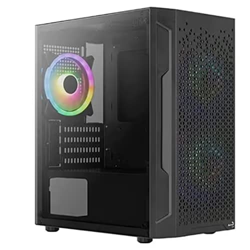Aerocool Trinity Mini V2 MicroATX Mini Tower Black Tempered Glass Side Panel image
