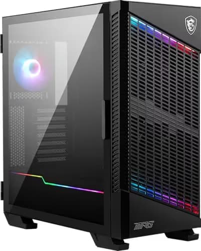 MSI MPG VELOX 100P AIRFLOW ATX Mid Tower Black with Tempered Glass Side Panel and USB 3.2 Gen 2x2 Type-C USB 3.2 Gen 1 Type-A image