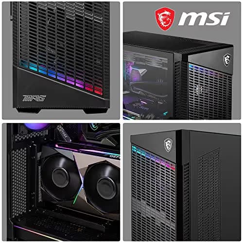MSI MPG VELOX 100P AIRFLOW ATX Mid Tower Black with Tempered Glass Side Panel and USB 3.2 Gen 2x2 Type-C USB 3.2 Gen 1 Type-A image
