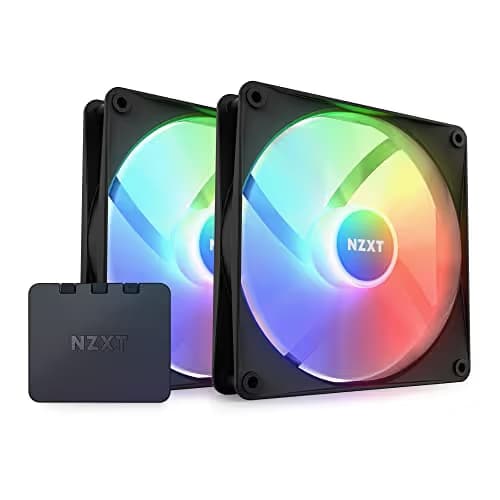 NZXT F Core 140mm Black RGB PWM 2-Pack 89.48 CFM Fans image