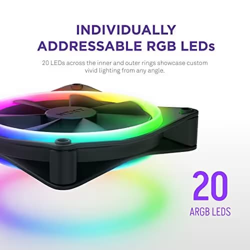 NZXT F120 RGB DUO 120mm Black ARGB image