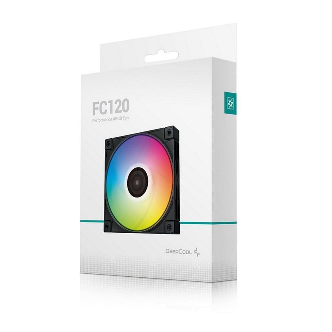 Deepcool FC120-3 IN 1 120mm Black PWM Addressable RGB 61.91 CFM 3-Pack image