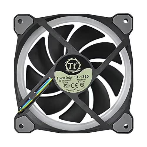 Thermaltake Riing Plus TT 120mm Black Addressable RGB PWM 48.34 CFM 5-Pack image