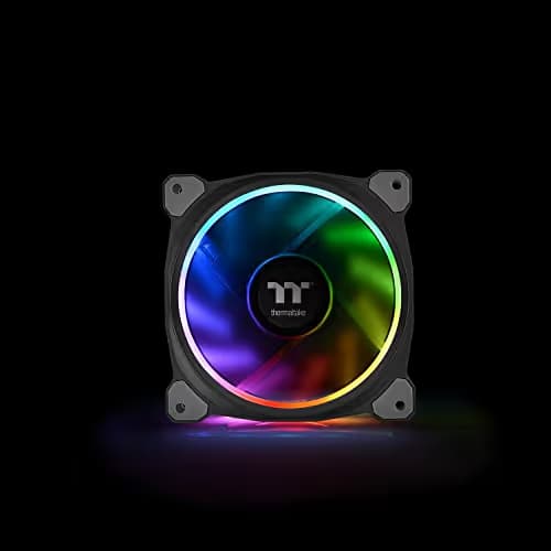 Thermaltake Riing Plus TT 120mm Black Addressable RGB PWM 48.34 CFM 5-Pack image