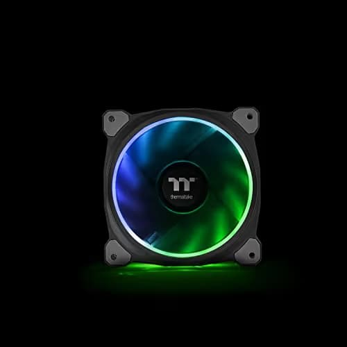 Thermaltake Riing Plus TT 120mm Black Addressable RGB PWM 48.34 CFM 5-Pack image