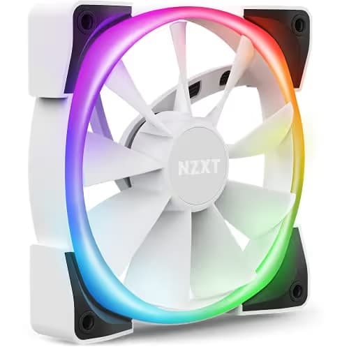 NZXT AER RGB 2 120mm White Addressable RGB PWM 52.44 CFM 3-Pack image