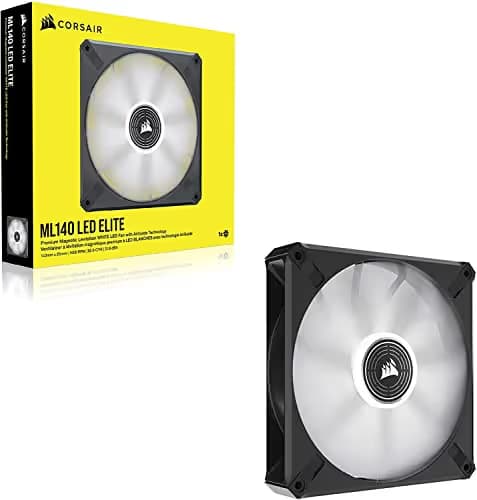 Corsair ML140 120mm LED White PWM ELITE Premium 82.9 CFM Black image