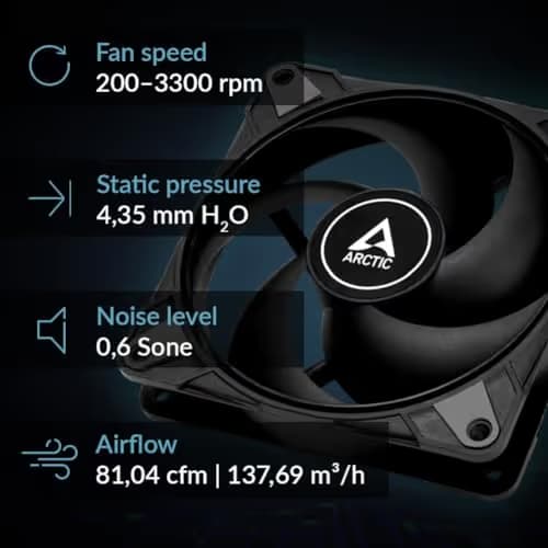 ARCTIC P12 Max 120mm Black PWM image