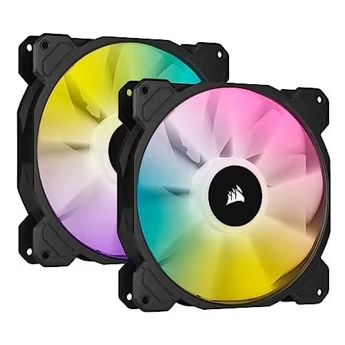 Corsair iCUE SP140 RGB ELITE 140mm Black / White PWM Addressable RGB 2-Pack image