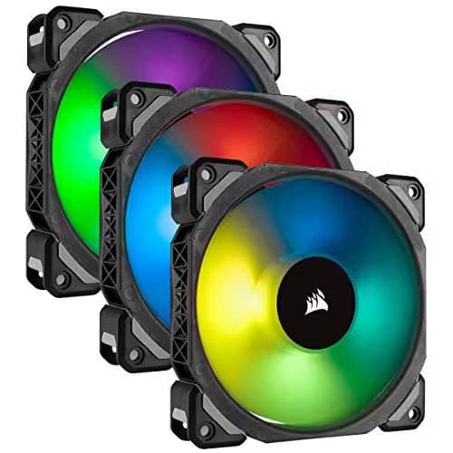 Corsair ML120 PRO 120mm RGB PWM 47.3 CFM Black / White 3-Pack image