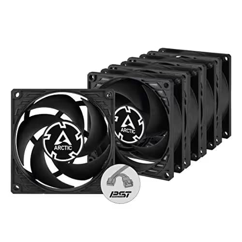ARCTIC P8 80mm Black PWM PST 23.4 CFM 5-Pack image
