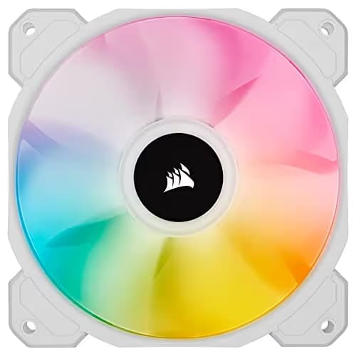 Corsair iCUE SP RGB ELITE 120mm Addressable RGB PWM 47.73 CFM White 3-Pack image