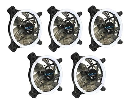 Apevia C 120mm Black / White White LED 5-Pack image