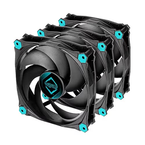 Iceberg Thermal IceGALE Silent 120mm Black / Blue Silent PWM 55 CFM 3-Pack image