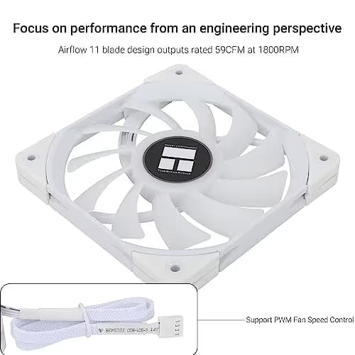 Thermalright TL-C12015W-S 120mm White Addressable RGB PWM 52 CFM image