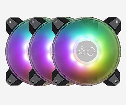 In Win Saturn ASN120 120mm White / Black PWM Addressable RGB 77.17 CFM 3-Pack main image