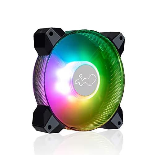 In Win Saturn ASN120 120mm White / Black PWM Addressable RGB 77.17 CFM 3-Pack image
