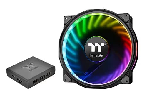 Thermaltake Riing Plus TT Premium Edition 200mm Black Addressable RGB PWM 117.96 CFM 1-Pack main image