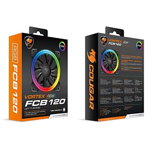 Cougar Vortex 120mm Black PWM Addressable RGB 43.54 CFM main image