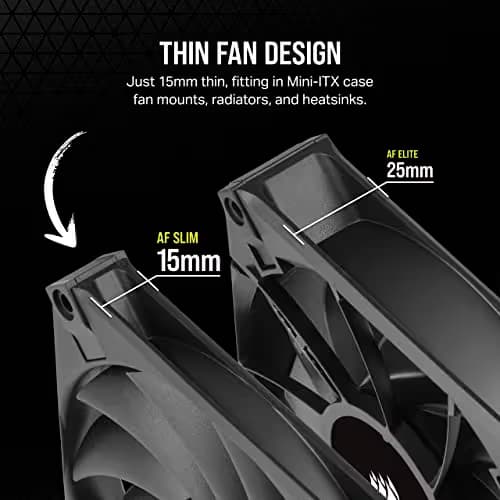 Corsair AF120 SLIM 120mm Black PWM 56.3 CFM image
