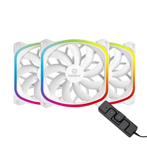 Enermax SquA 120mm RGB 68.27 CFM PWM White 3-Pack main image