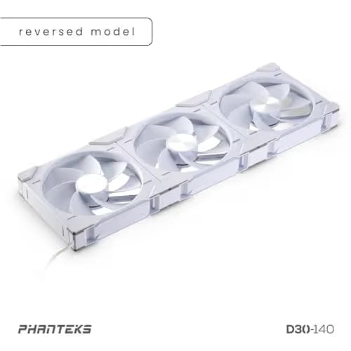 Phanteks PH-F140D30R 140mm White 71.76 CFM Addressable RGB PWM 3-Pack image