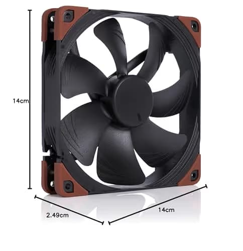 Noctua A14 industrialPPC-3000 140mm Brown / Black PWM 158.5 CFM image