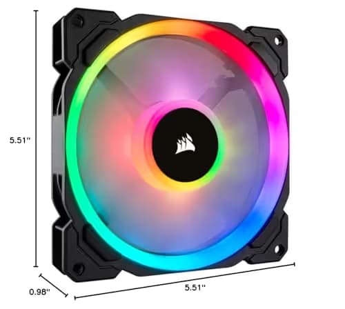 Corsair LL140 140mm Black RGB PWM 2-Pack image