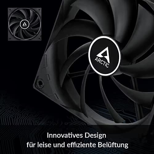 ARCTIC F12 120mm Black 53 CFM 5-Pack image