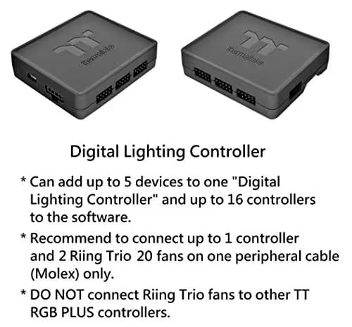 Thermaltake Riing Trio 20 TT Premium Edition 200mm Black PWM RGB image