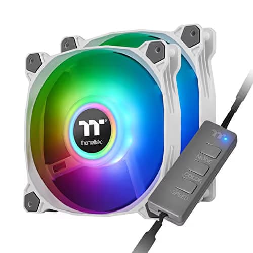 Thermaltake Pure Duo 140mm White PWM Addressable RGB 2-Pack image