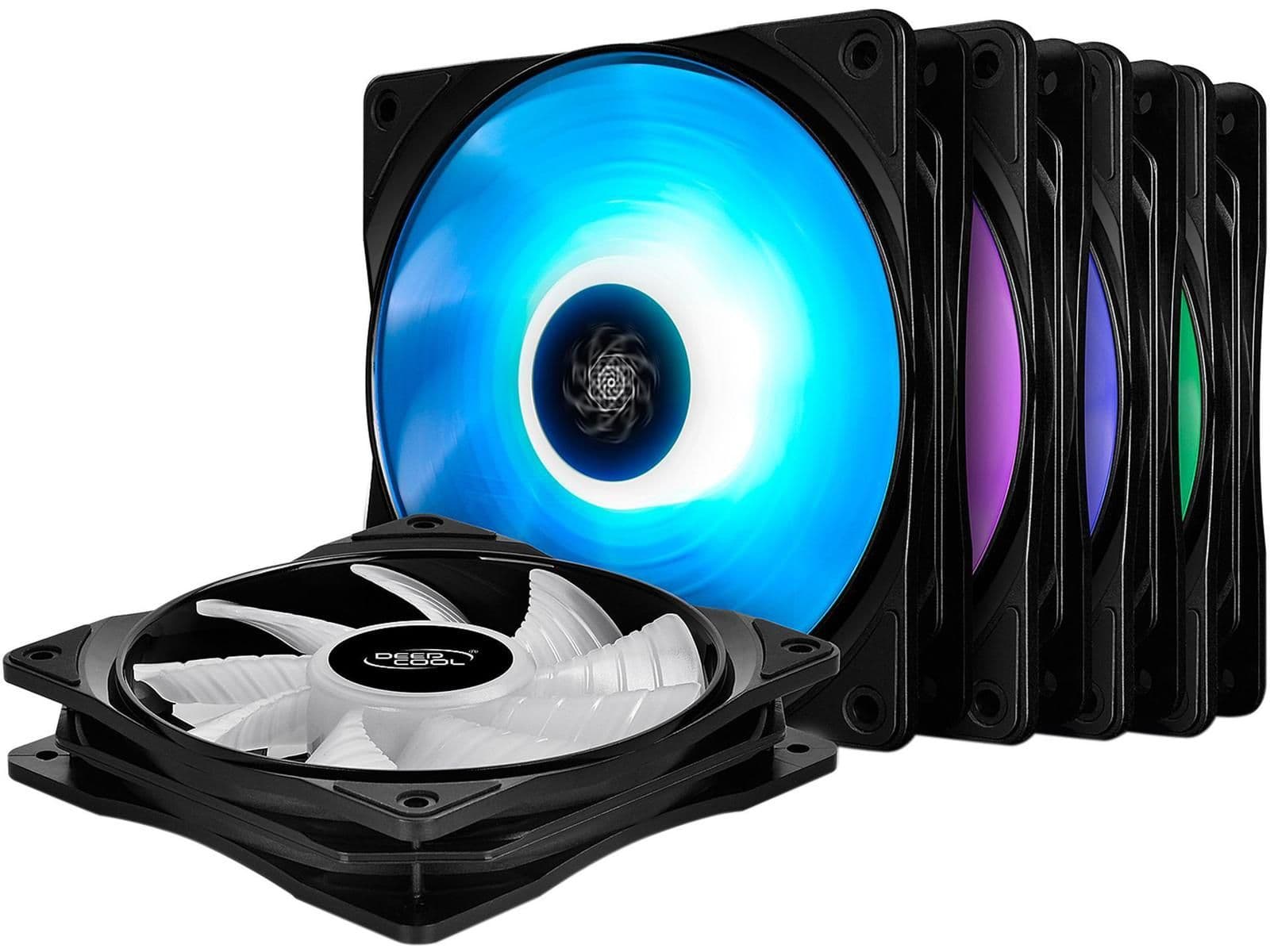 Deepcool RF M 56.5 CFM 120mm Black / White RGB PWM 5-Pack main image