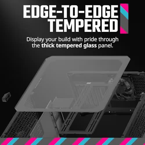 Cooler Master QUBE 500 Flatpack ATX Mid Tower Black Tempered Glass Side Panel image