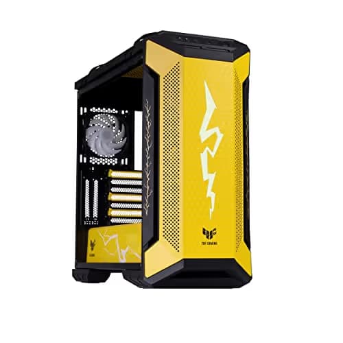 Asus TUF Gaming GT501 Demon Slayer Edition ATX Mid Tower Yellow / Black Tempered Glass Side Panel main image