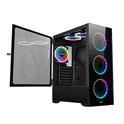BGears b-Voguish ATX Mid Tower Black with Tempered Glass Side Panel image
