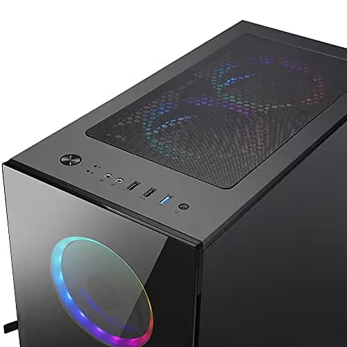 BGears b-Voguish ATX Mid Tower Black with Tempered Glass Side Panel image