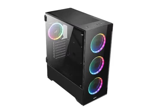 BGears b-Voguish ATX Mid Tower Black with Tempered Glass Side Panel image