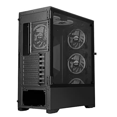 BGears b-Voguish ATX Mid Tower Black with Tempered Glass Side Panel image