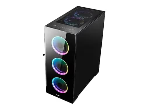 BGears b-Voguish ATX Mid Tower Black with Tempered Glass Side Panel image