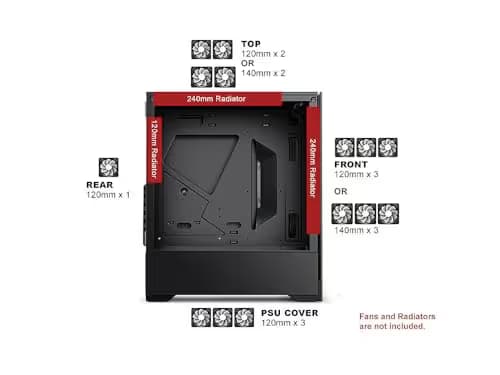 BGears b-Voguish ATX Mid Tower Black with Tempered Glass Side Panel image