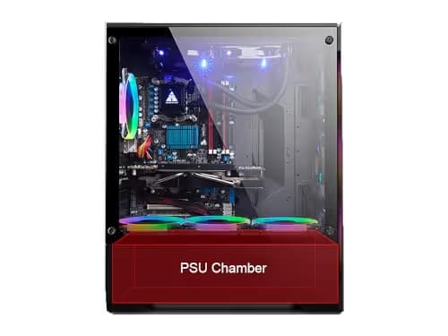 BGears b-Voguish ATX Mid Tower Black with Tempered Glass Side Panel image