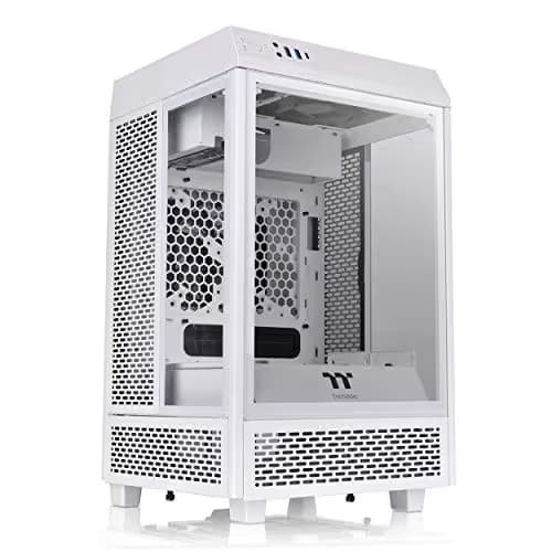 Thermaltake The Tower 100 Mini-ITX Tower Snow with Tempered Glass Side Panel and USB 3.2 Gen 2 Type-C, USB 3.2 Gen 1 Type-A image