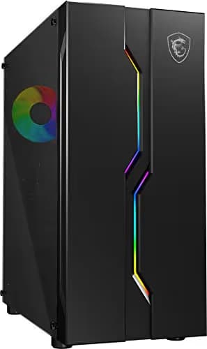 MSI MAG VAMPIRIC 010 ATX Mid Tower Black with Tempered Glass Side Panel and USB 3.2 Gen 1 Type-A, USB 2.0 Type-A image
