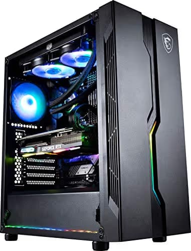 MSI MAG VAMPIRIC 010 ATX Mid Tower Black with Tempered Glass Side Panel and USB 3.2 Gen 1 Type-A, USB 2.0 Type-A image