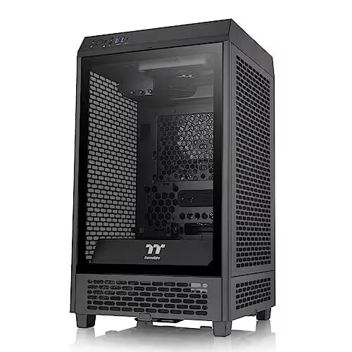 Thermaltake The Tower 200 Mini-ITX Tower Black with Tempered Glass Side Panel and USB 3.2 Gen 2 Type-C image